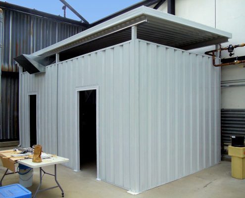 Enclosed/Vented Industrial Aluminum Shed
