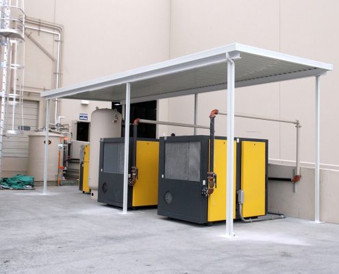 Freestanding Industrial Equipment Canopy