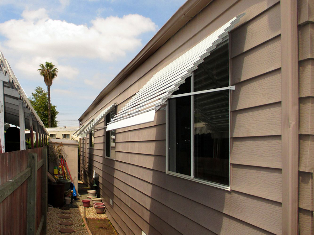 awnings mobile aluminum window awning covers homes windows trailer patio doors shade featured projects superiorawning