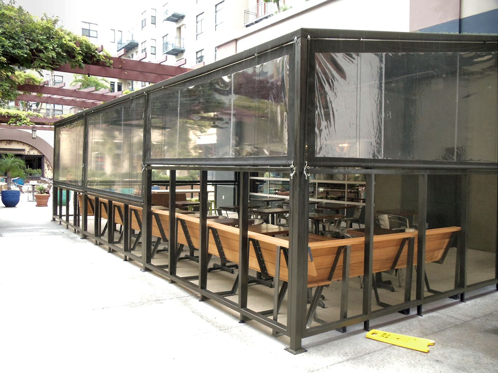 Restaurant Awnings And Covers, Restaurant Vinyl Patio Enclosures