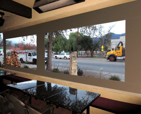 Clear Panel Patio Drop Shades