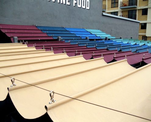 Multi-Colored Slide Wire Canopy