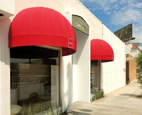 Oversized Dome Style Storefront Awnings